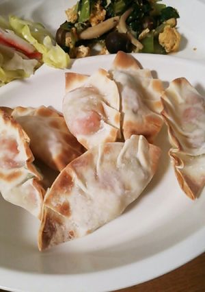 マッシュポテトと餃子の皮♪中は色とりどり-レシピのメイン写真