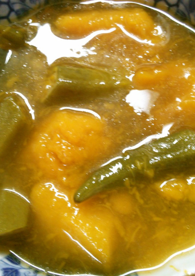 ほっくりトロッ かぼちゃとオクラの中華煮-レシピのメイン写真