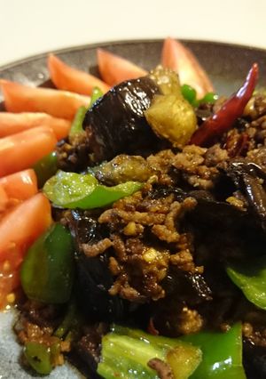 激ウマッ！茄子と挽き肉ピリ辛ニンニク炒め-レシピのメイン写真