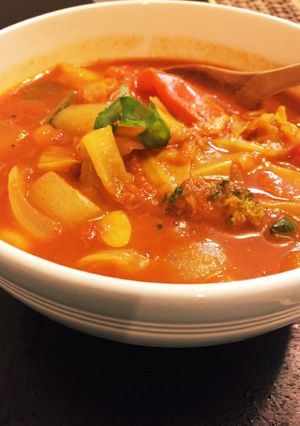 夜スープ❸トマト、ツナ、大豆缶詰め♡-レシピのメイン写真