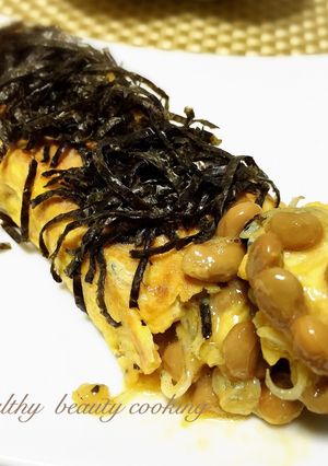 ちりめんじゃこと納豆ミニチーズオムレツ♡-レシピのメイン写真