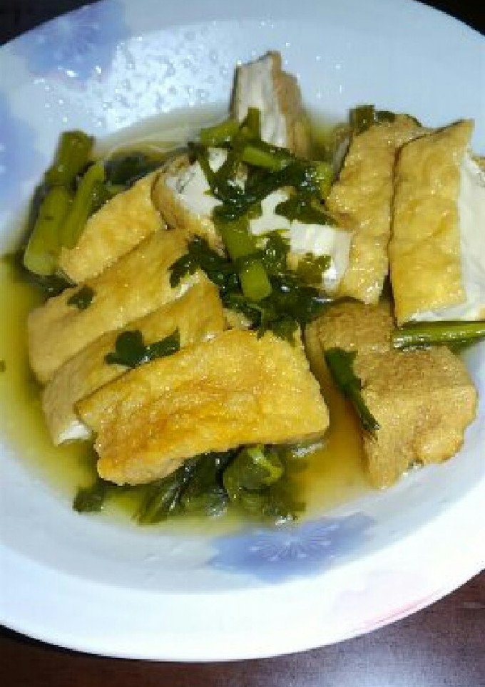 春菊と厚揚げの煮物-レシピのメイン写真