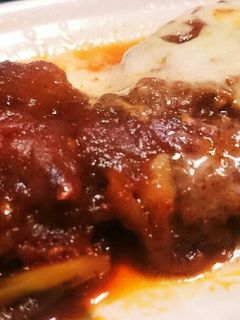 **トマト缶煮で簡単込みハンバーグ**-レシピのメイン写真