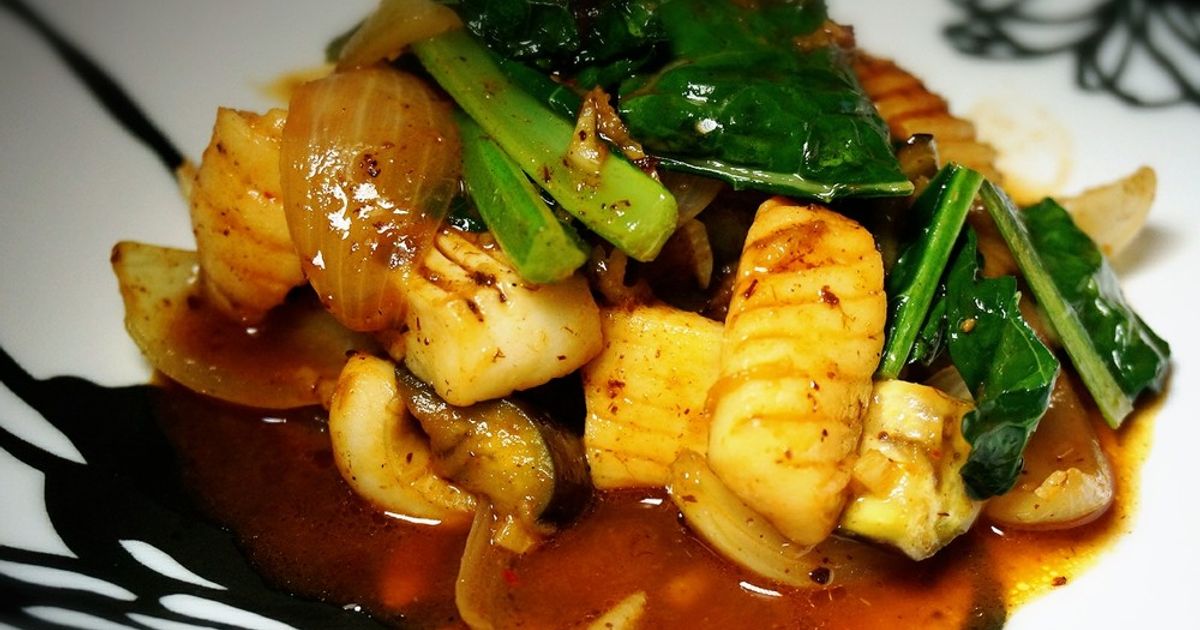 昭和レトロ イカとカシューナッツ炒め 食品サンプル 直径約26cm 町中華