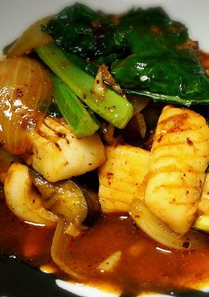 イカと黒キャベツのXO醤炒め-レシピのメイン写真