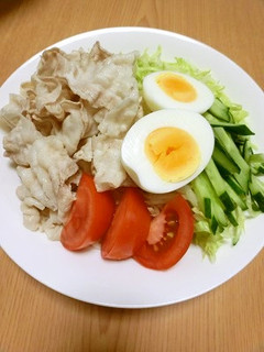 お肉柔らか!冷しゃぶサラダ素麺-レシピのメイン写真