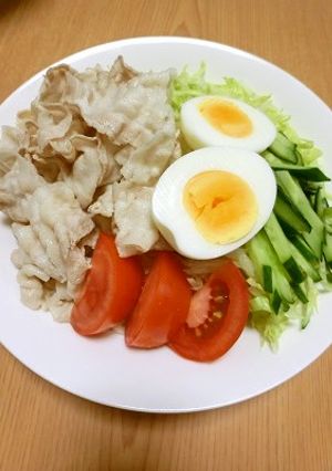 お肉柔らか！冷しゃぶサラダ素麺-レシピのメイン写真