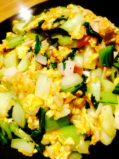 チンゲン菜たっぷり炒飯!香味ペーストで!-レシピのメイン写真