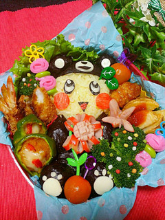 キャラ弁くまモンなっしー♪-レシピのメイン写真