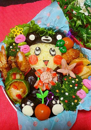 キャラ弁くまモンなっしー♪-レシピのメイン写真