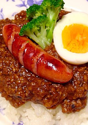 暑い日に!残ったハンバーグでキーマカレー-レシピのメイン写真