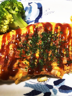 混ぜて焼くだけ♩超簡単とん平焼き風♩-レシピのメイン写真