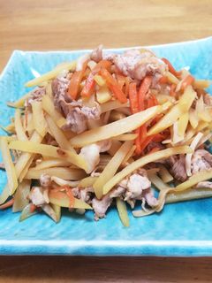 お弁当に♡豚コマとジャガイモ炒め-レシピのメイン写真
