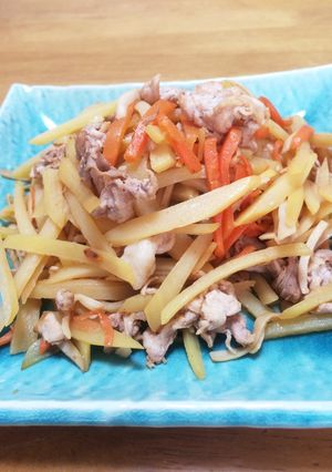 お弁当に♡豚コマとジャガイモ炒め-レシピのメイン写真