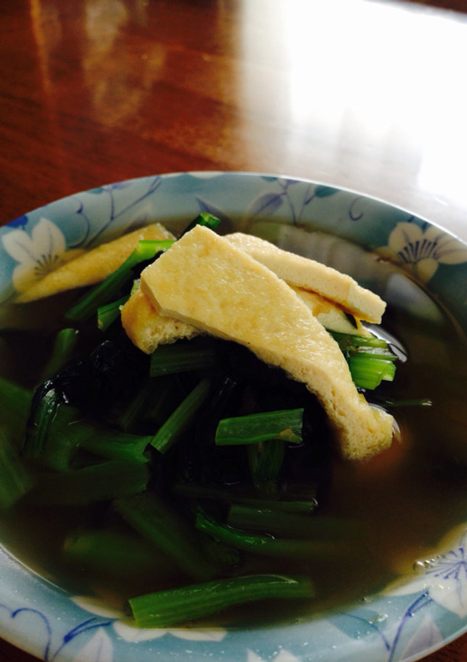 小松菜と油揚げの煮物-レシピのメイン写真