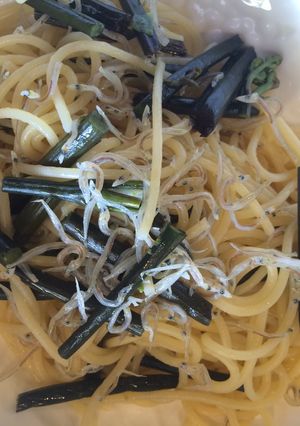 ワラビとジャコのパスタ-レシピのメイン写真