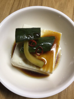きゅうりの辛味漬けをのせた冷奴-レシピのメイン写真