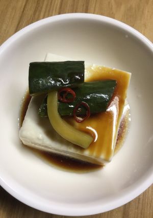 きゅうりの辛味漬けをのせた冷奴-レシピのメイン写真
