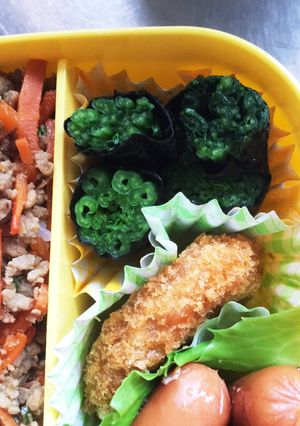お弁当の1品に！ほうれん草の海苔巻き-レシピのメイン写真