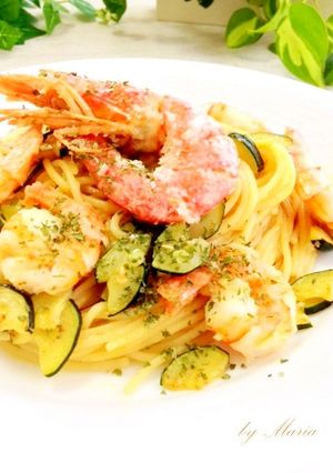 簡単★ズッキーニと海老のパスタ-レシピのメイン写真