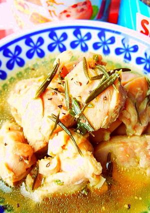 糖質制限◆冷凍鶏もも解凍しながらハーブ煮-レシピのメイン写真