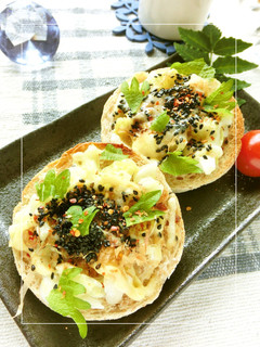 塩もみキャベツの胡麻おかか和トースト-レシピのメイン写真