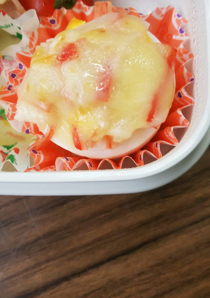 ゆで卵のかにかまマヨチーズ焼き-レシピのメイン写真