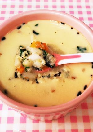 離乳食♡うどん入り*野菜たっぷり茶碗蒸し-レシピのメイン写真