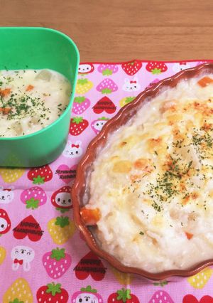 味噌汁リメイク→簡単リゾット 離乳食にも-レシピのメイン写真