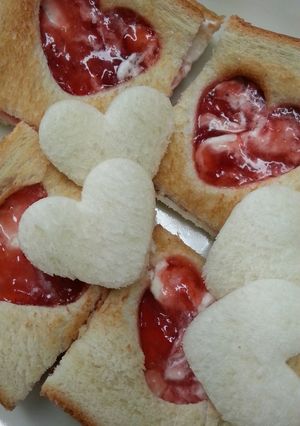 ラブリーハート(^o^)／サンドイッチ☆-レシピのメイン写真