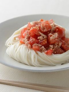 ツナトマトそうめん-レシピのメイン写真