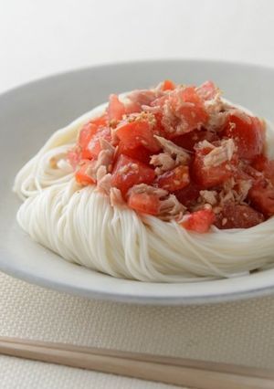 ツナトマトそうめん-レシピのメイン写真