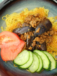 茄子とピリ辛✸肉味噌の焼き麺-レシピのメイン写真