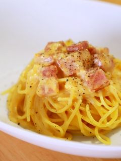 牛乳で濃厚カルボナーラ♪-レシピのメイン写真