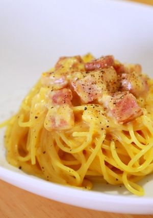 牛乳で濃厚カルボナーラ♪-レシピのメイン写真