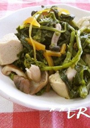 菜の花と高野豆腐の煮物-レシピのメイン写真