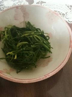 スチームロースターでおかひじきのマヨ炒め-レシピのメイン写真