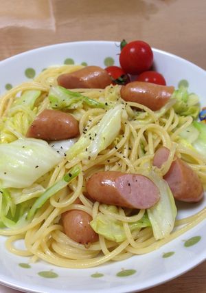 キャベツとウインナーのパスタ-レシピのメイン写真