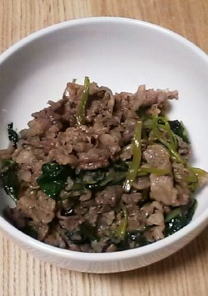 牛肉と三つ葉のさっぱり炒め-レシピのメイン写真