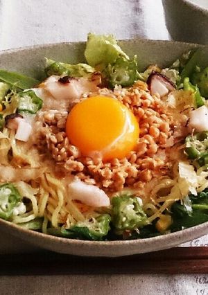 夏にぴったり！うまうまネバネバ まぜ麺-レシピのメイン写真