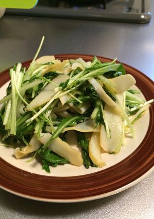 5分で副菜★いかくんと水菜の和え物-レシピのメイン写真