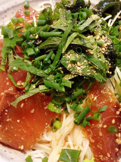 暑い季節に!漬けぶりのぶっかけそうめん-レシピのメイン写真
