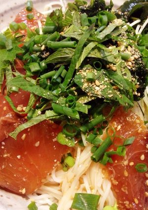 暑い季節に！漬けぶりのぶっかけそうめん-レシピのメイン写真