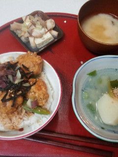 血管プラークダイエット328(つくね丼)-レシピのメイン写真