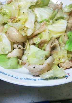 簡単☆キャベツと鶏皮のさっぱり炒め物！-レシピのメイン写真