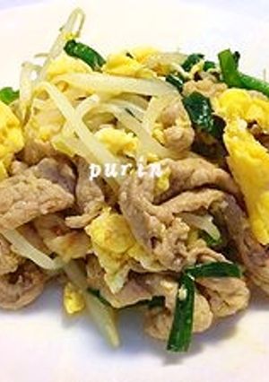 ピリ辛♪ニンニク豚にら玉-レシピのメイン写真