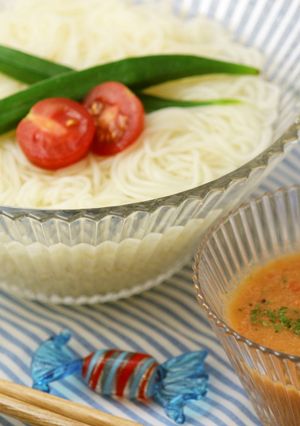 簡単料理☆トマト野菜つゆアレンジそうめん-レシピのメイン写真
