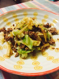 挽肉とキャベツ炒め!-レシピのメイン写真