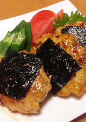 牛蒡の香りほのかに鶏ミンチの磯辺焼-レシピのメイン写真