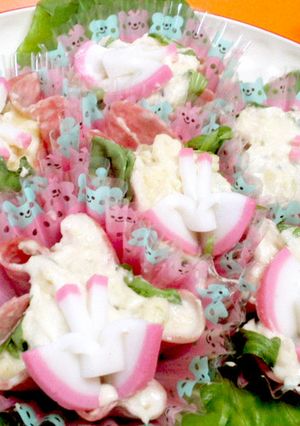 ちょうちょ舞う♪お花ポテトサラダ(^^♪-レシピのメイン写真